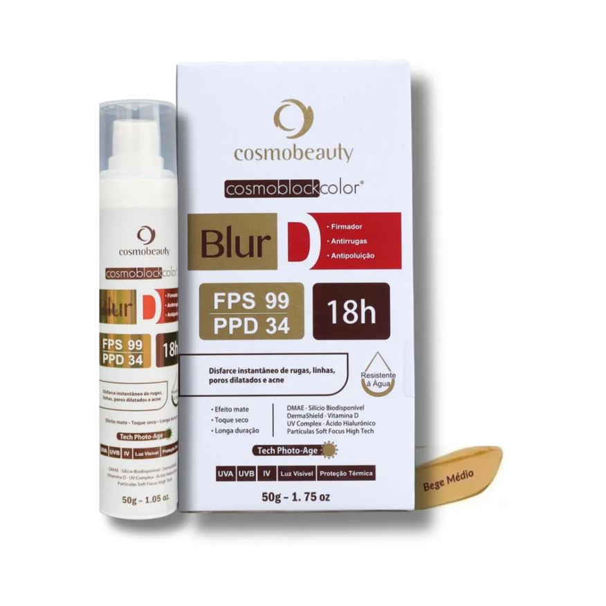 Cosmobeauty Cosmoblock Blur D 18h Firmador Fps 99 50g - Bege Médio