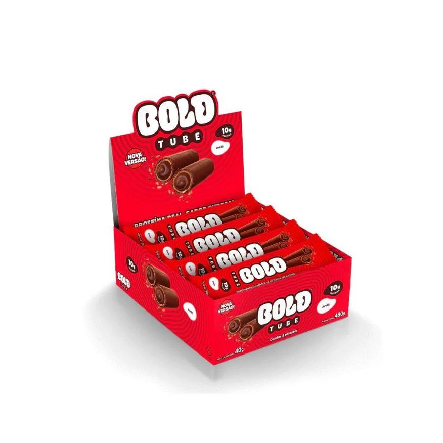 Bold Tube Display (12 Unid. 40g) - Nova Versão - Sabor: Avelã