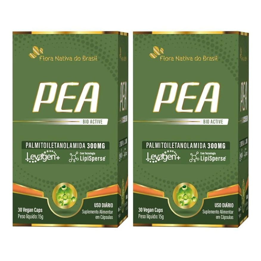 Flora Nativa Do Brasil Kit 2x Pea - Palmitoiletanolamida (levagen®) 300mg 30 cápsulas - Flora Nativa