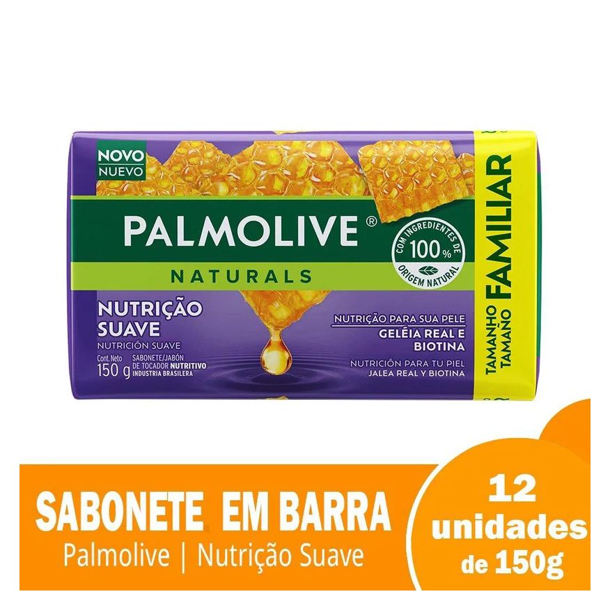Palmolive Naturals Sabonete Nutrição e Suavidade 150g Embalagem com 12 unidades