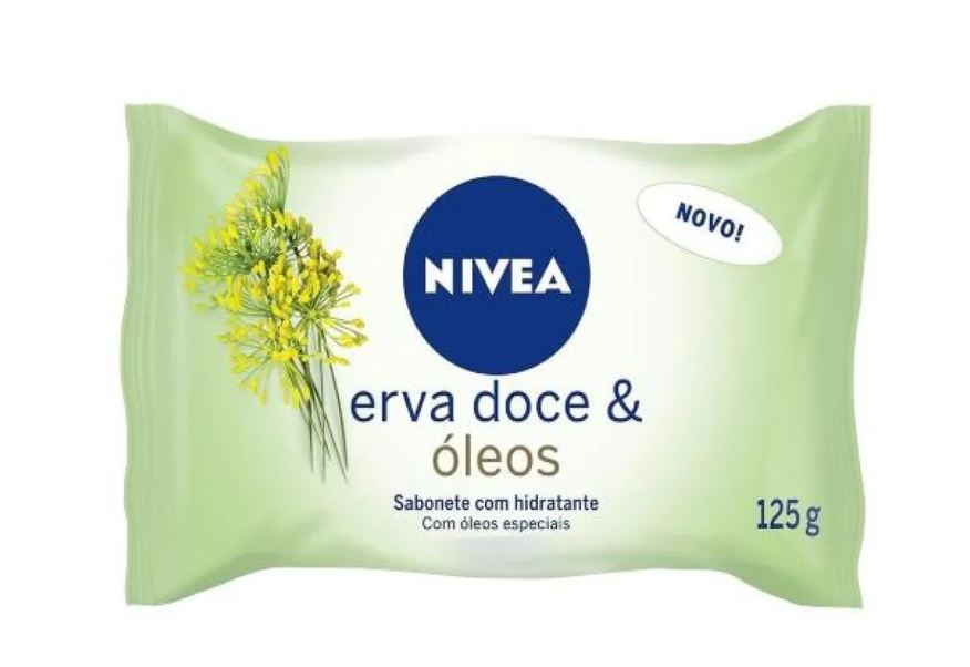 Nivea Sabonete Hidratante Erva Doce e Óleos 125g Embalagem com 12 unidades