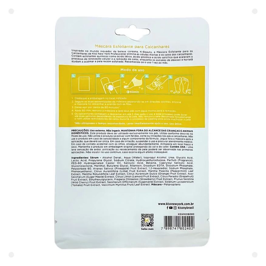Esfoliante Máscara para Calcanhares Kiss New York Kehm01b