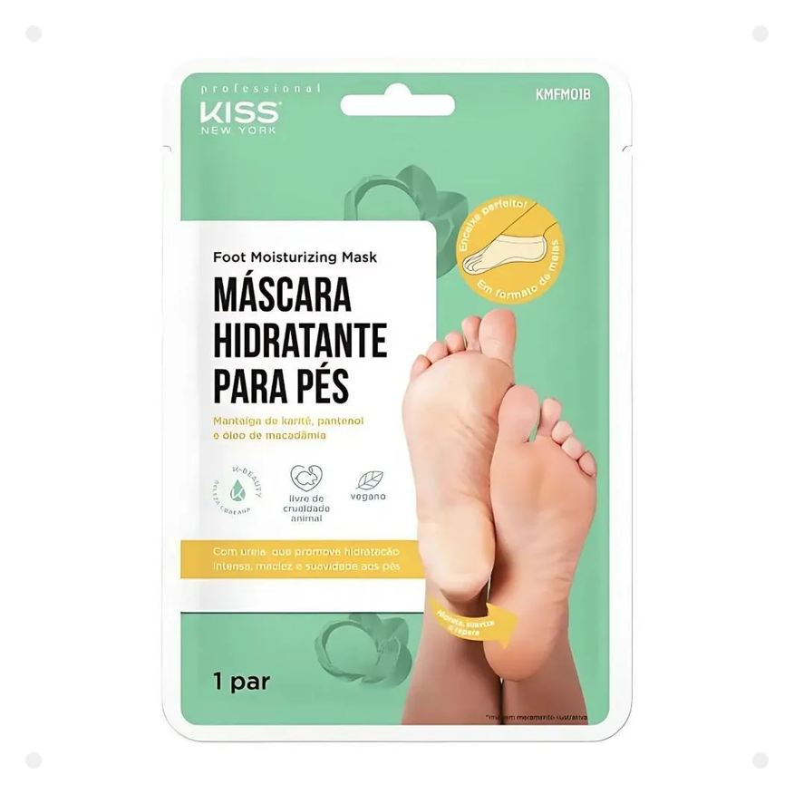 Hidratante Máscara para Pés Kiss New York Kmfm01b