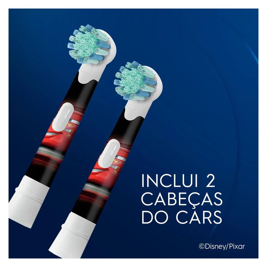 Oral-B Refil Escova de Dente Elétrica Infantil Disney Pixar Carros 2 Unidades