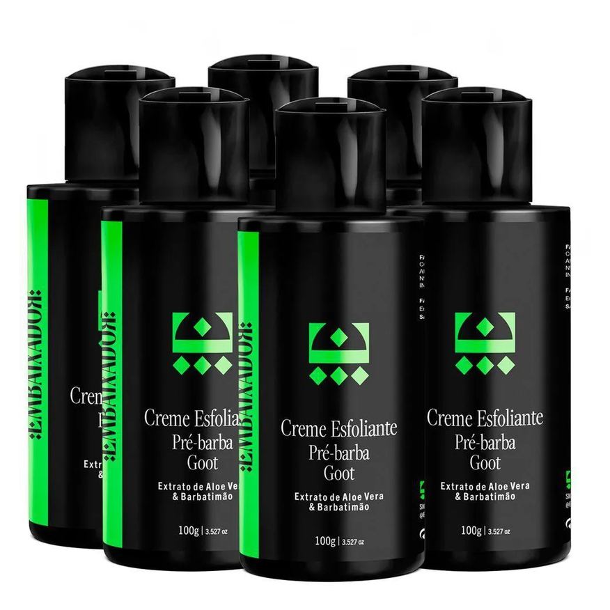 Embaixador Kit 06 Creme Esfoliante Pré-barba Goot 100g