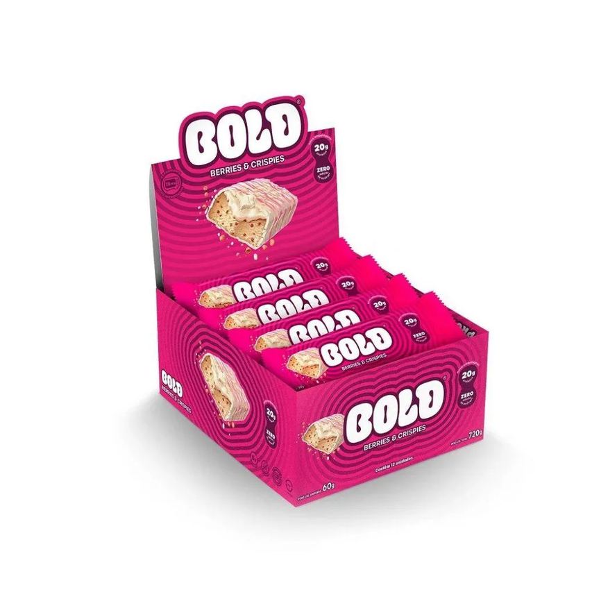 Bold Bar Display (12 Unid de 60g) - Sabor: Berries E Crispies