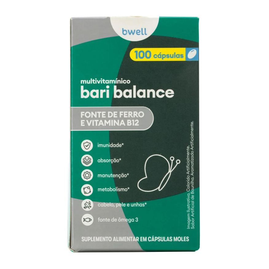 Bariátrico Polivitamínico Bwell Bari Balance 100 Cápsulas