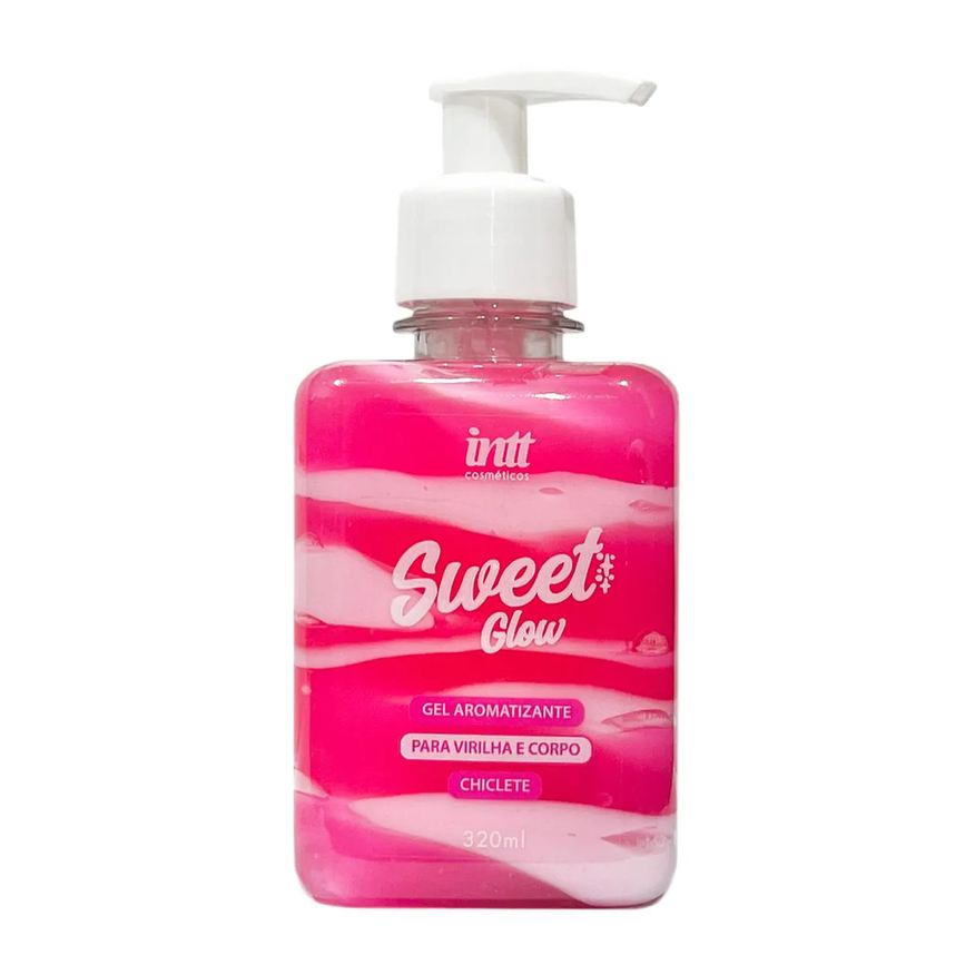 Intt Cosméticos Sweet Glow Hidratante Aveludado Comestível para Região Pélvica e Virilha Chiclete 320ml