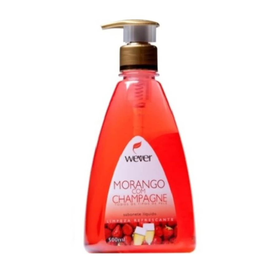 Wever Ind E Com De Cosmeticos Ltda Sabonete Liquido Wever Morango Champanhe 500ml