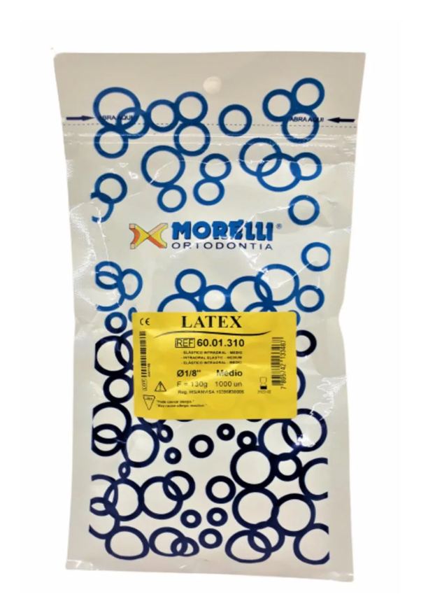Morelli Elástico Intraoral Látex 1000 Und. 1/8 Leve/ Médio/ Pesado - Médio 6001310