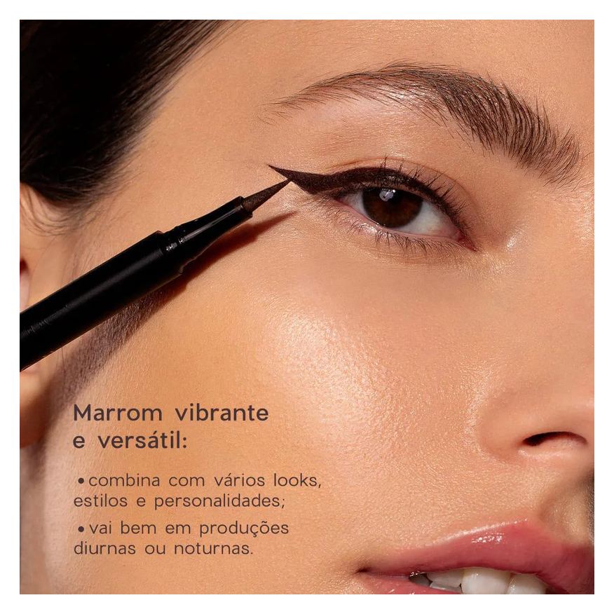 Delineadora Caneta Marrom - Line My Eyes Océane Edition 1,2ml