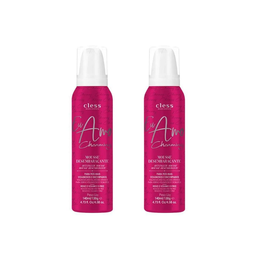 Cless Mousse Charming Desembaraçante 140ml - Kit C / 2un