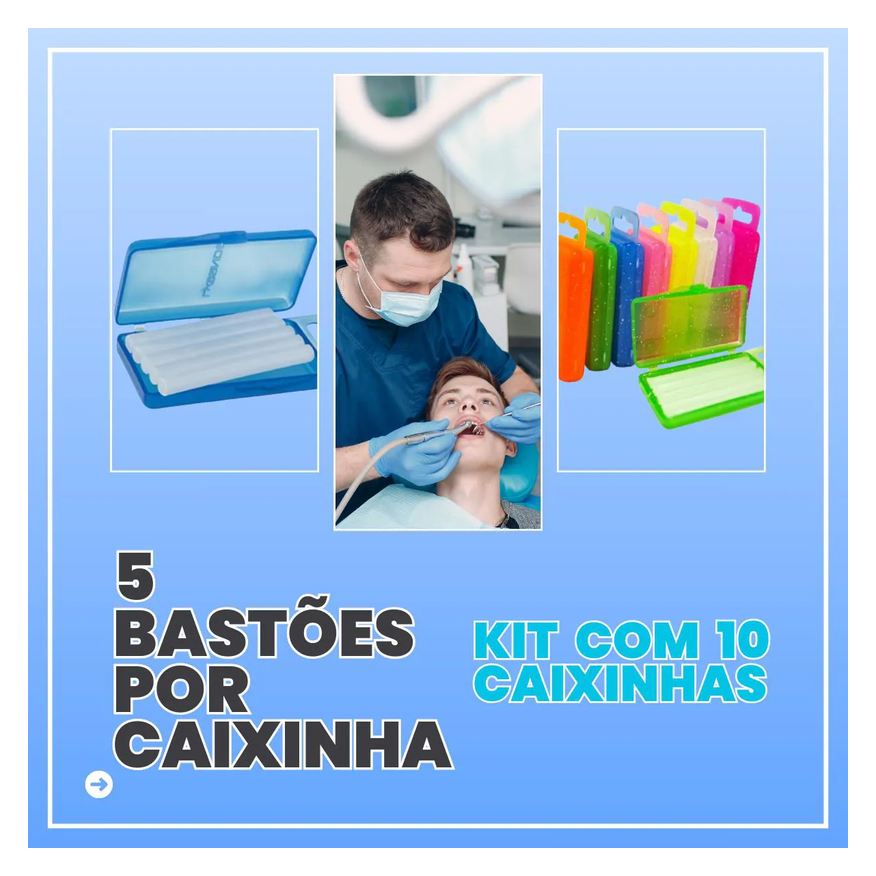 Ortodôntica Cera para Aparelho Proteção Labios 50 Bastões