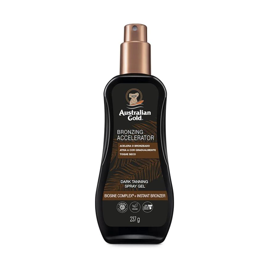 Australian Gold Bronzing Accelerator Dark Tanning Spray Gel 237g