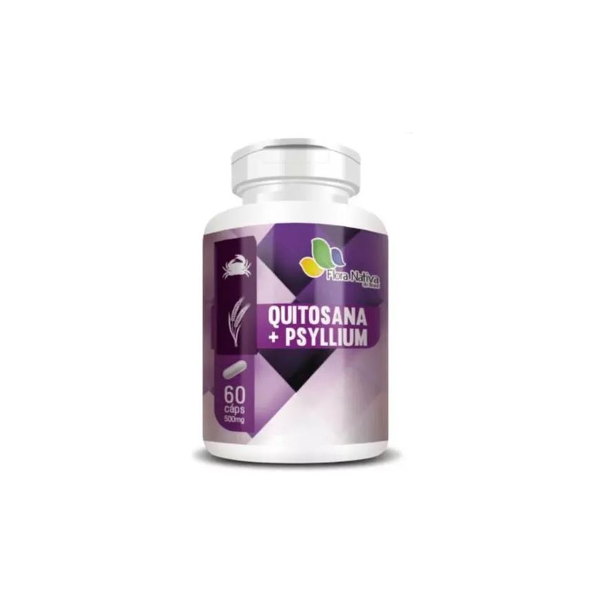 Flora Nativa Do Brasil Quitosana + Psyllium 60 Capsulas de 500mg Flora Nativa