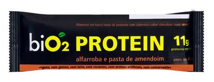 Amend Barra De Proteína Vegana Alfarroba E Pasta De Amendoim Cobertura Chocolate Meio Amargo Bio2 Protein Pacote 45g