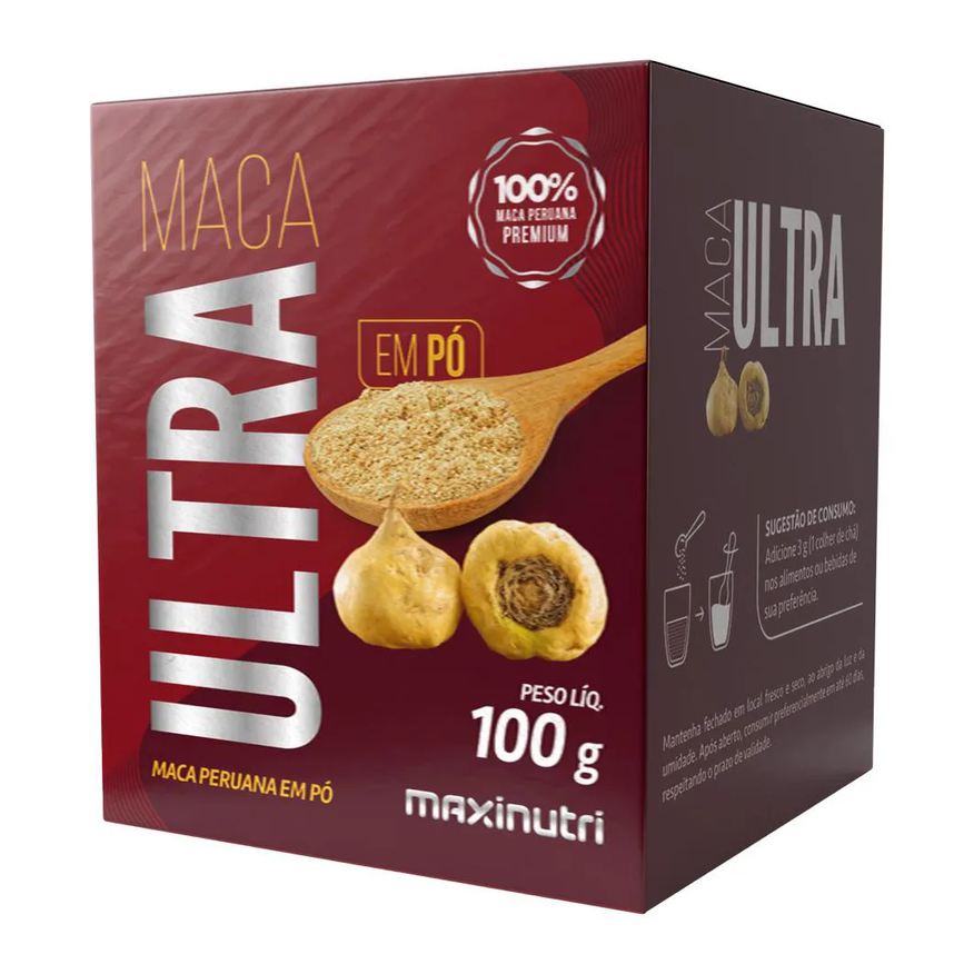 MAXINUTRI MACA ULTRA EM Pó 100g OGIRINAL 100% MACA PREMIUM