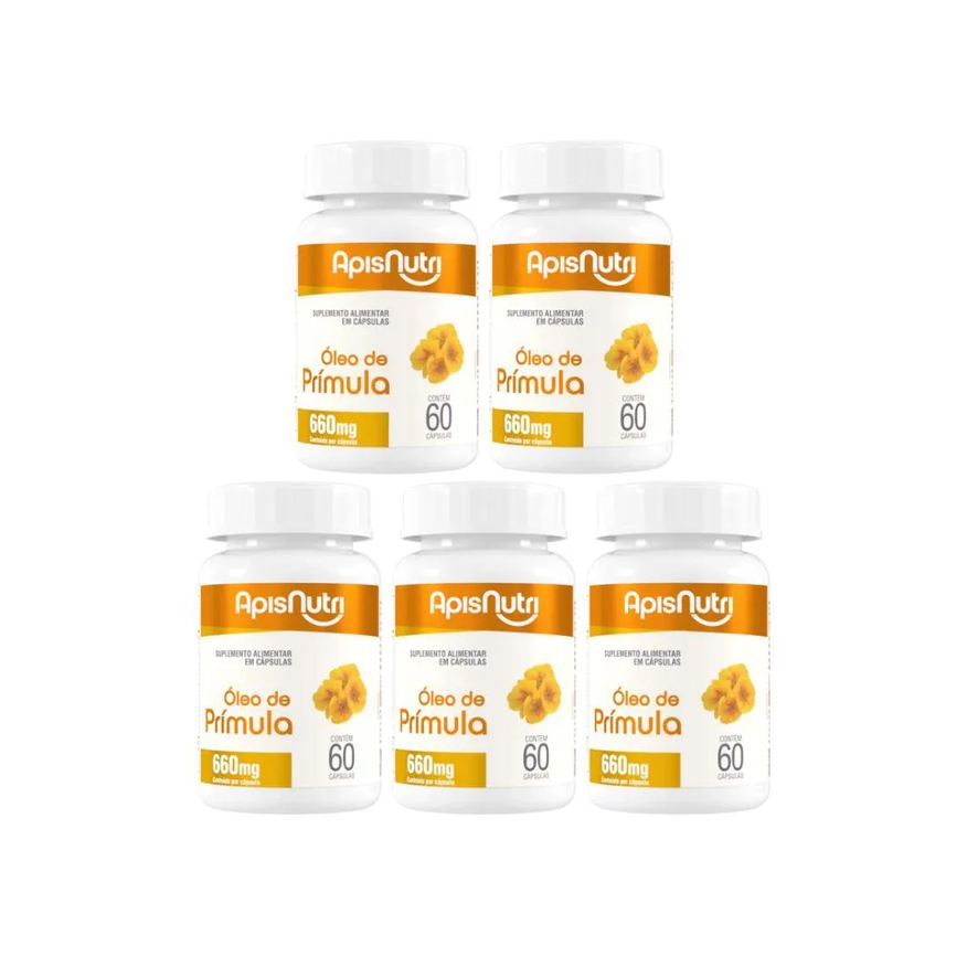 Apisnutri Kit 5 Óleo de Prímula 660mg - 60 cápsulas