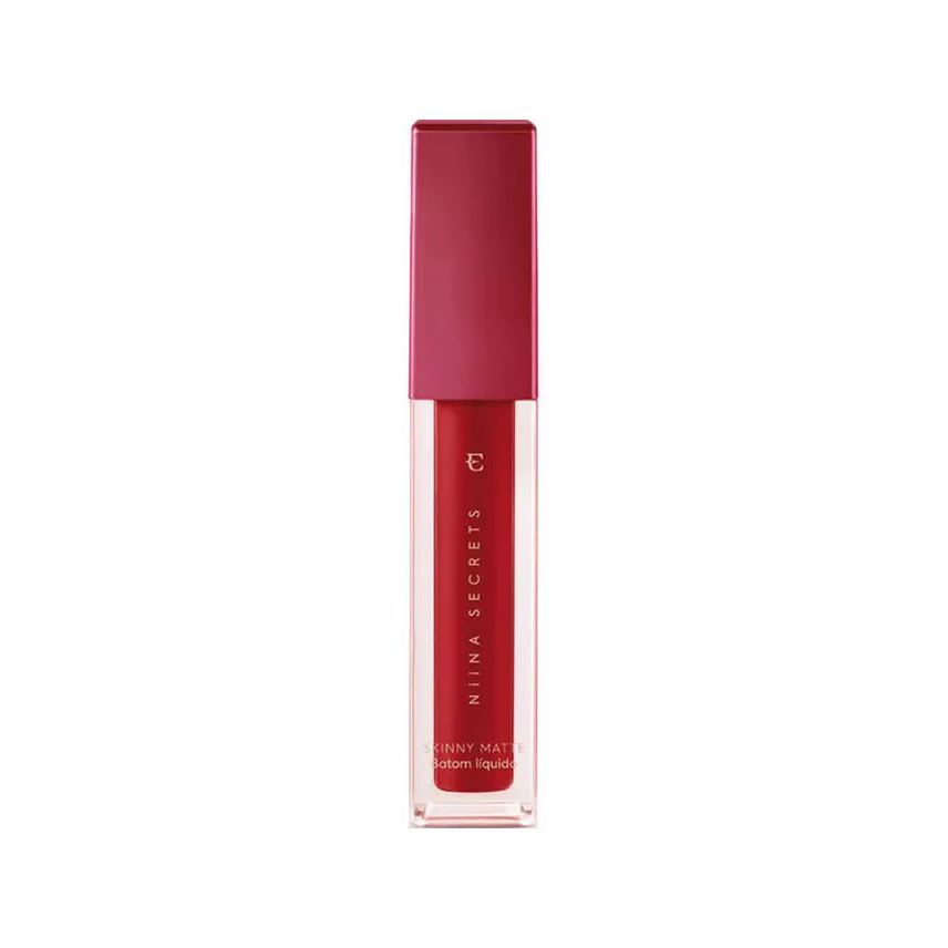 Eudora Niina Secrets Skinny Matte Batom Liquido 5ml Vermelho Hibisco