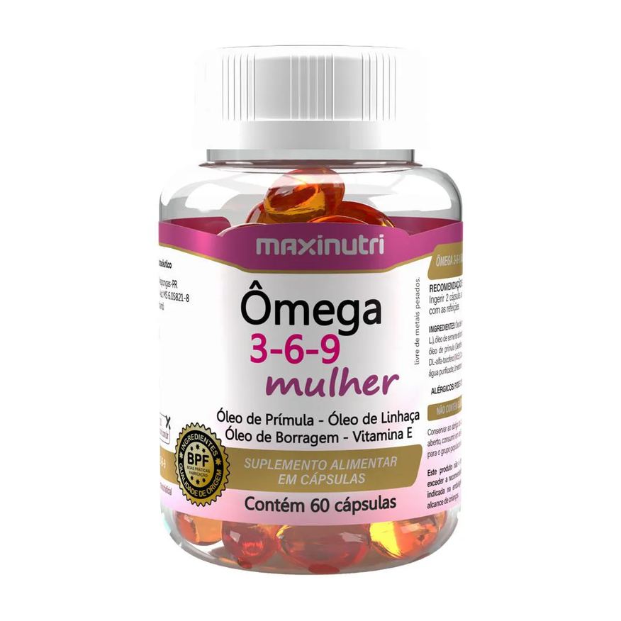 MAXINUTRI ÔMEGA 3-6-9 MULHER 60 CáPSULAS