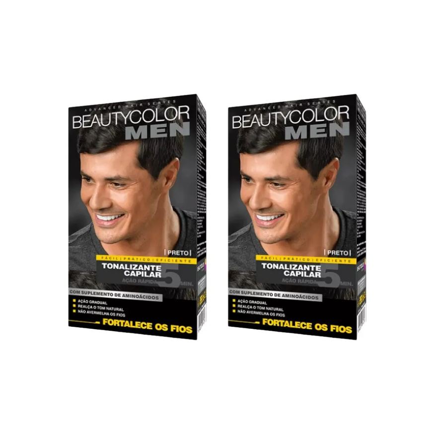 Beauty Coloraçao Color Men Preto - Kit C / 2un