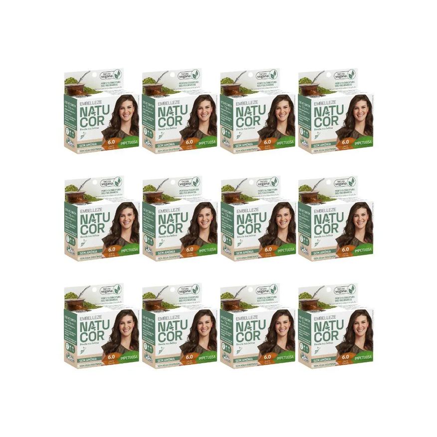 Embelleze Coloraçao Natucor 6.0 Louro Escuro - Kit C / 12un