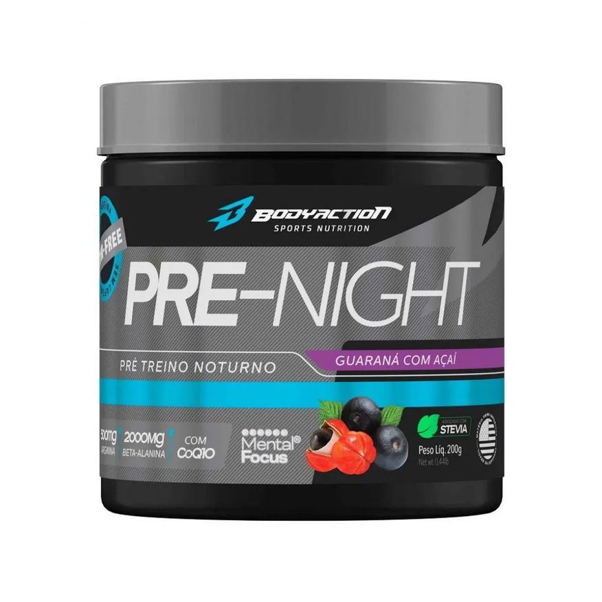 Body Action PRE-NIGHT BETA ALANINA (200g) - SABOR: GUARANá C/ AçAí