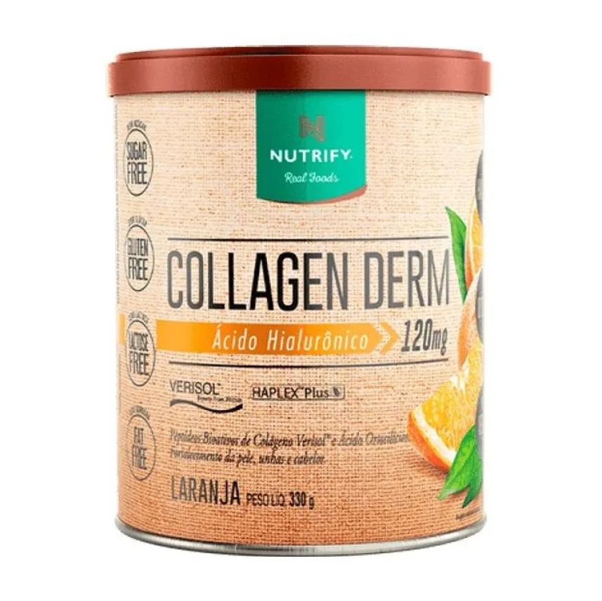 Nutrify Collagen Derm Ácido Hialurônico + Verisol (330g) - Sabor: Laranja