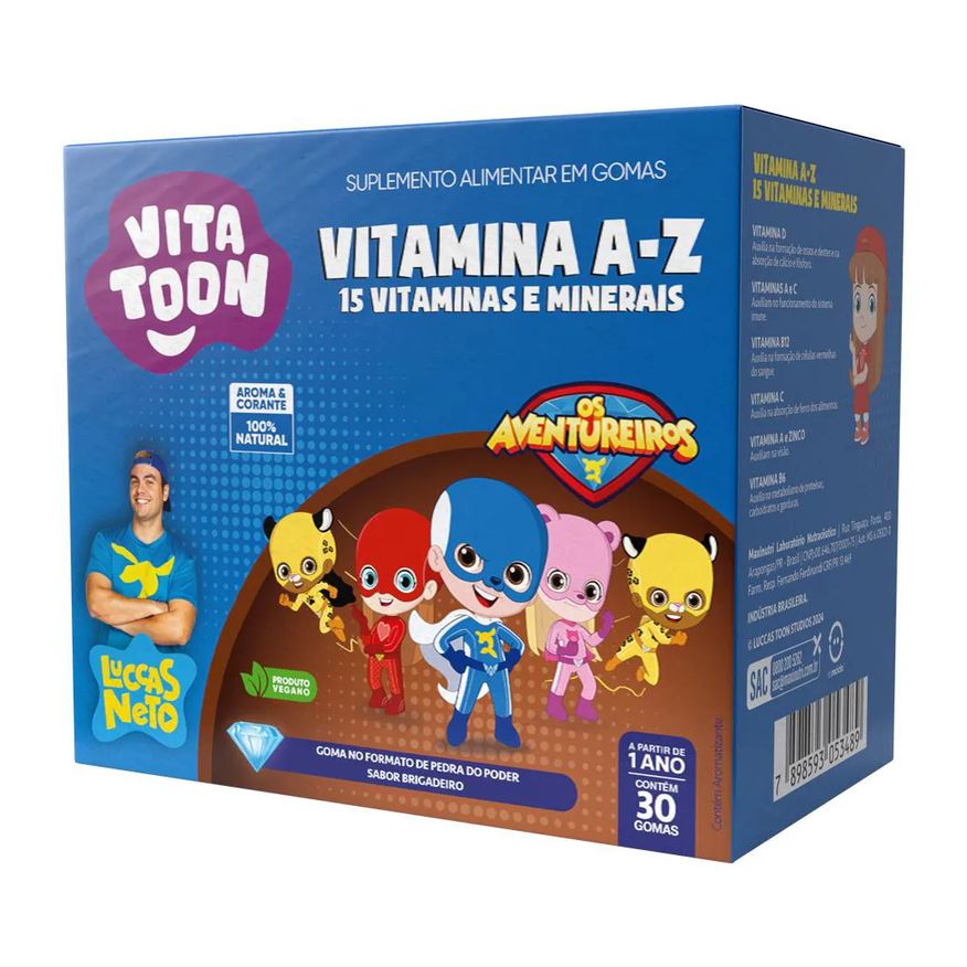 MAXINUTRI VITATOON POLIVITAMíNICO A-Z SABOR BRIGADEIRO 30 GOMAS