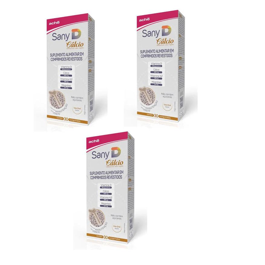 Aché Kit 03 Suplemento Alimentar Sany D Cálcio 30 Cpr – Ache