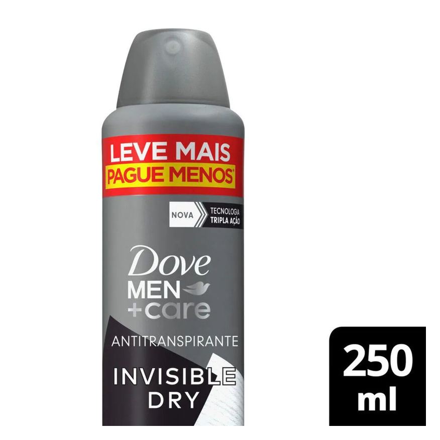 Dove Men Desodorante Antitranspirante Aerosol +Care Invisible Dry 48h 250ml