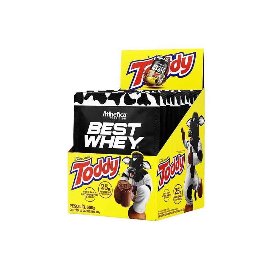 Atlhetica Nutrition Best Whey Sachê (display com 15 Sachês - 35g) - Sabor: Toddy (sachê 40g)