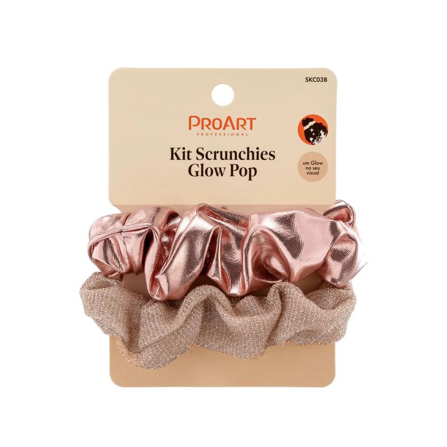 Proart Kit de Scrunchie Glow Pop 2 Peças - Rose