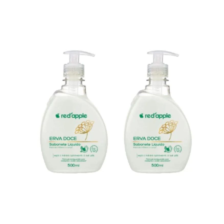 Red Apple Kit 2x Sabonete Líquido Erva Doce 500ml