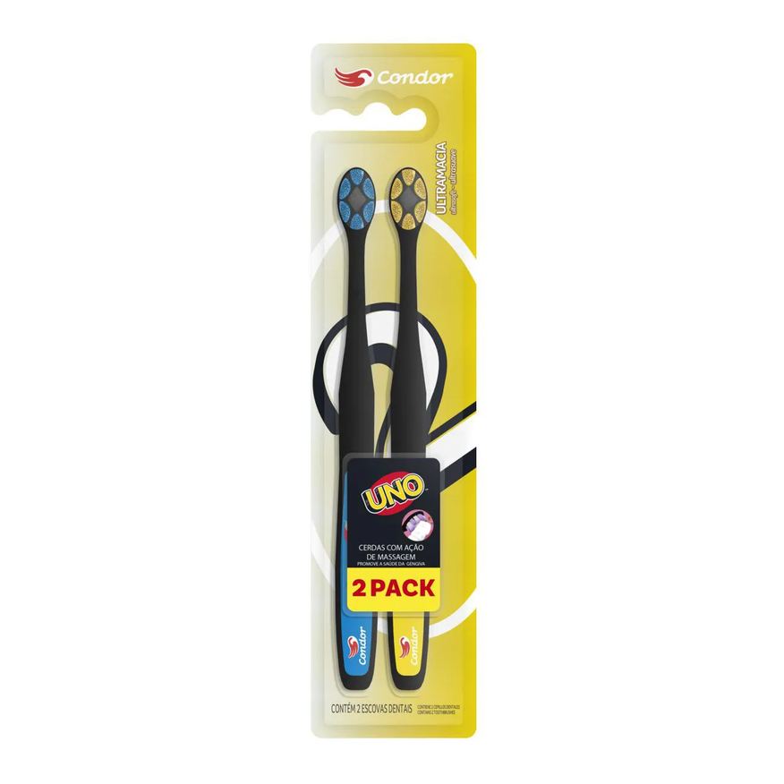 Condor Escova Dental Ultramacia Uno Cabeça P 2 Unidades