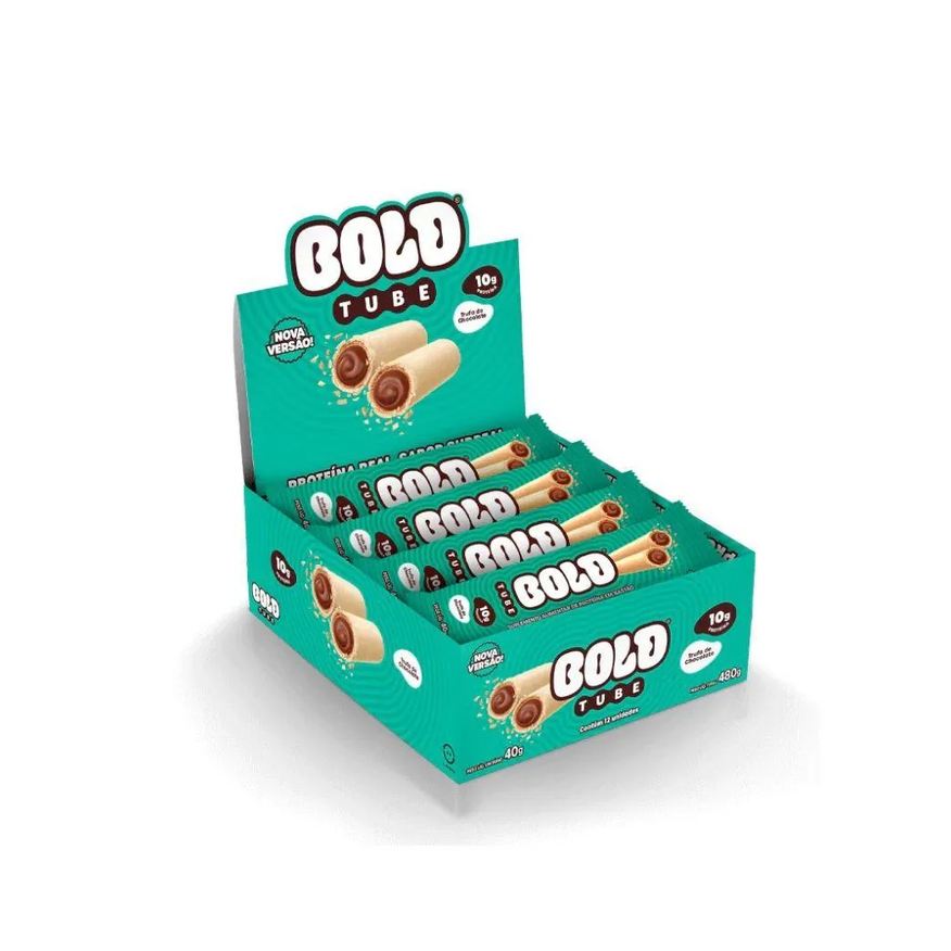 Bold Tube Display (12 Unid. 40g) - Nova Versão - Sabor: Trufa de Chocolate
