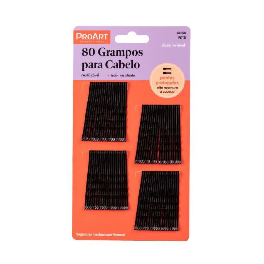 Proart 80 Grampos para Cabelo N5 Preto