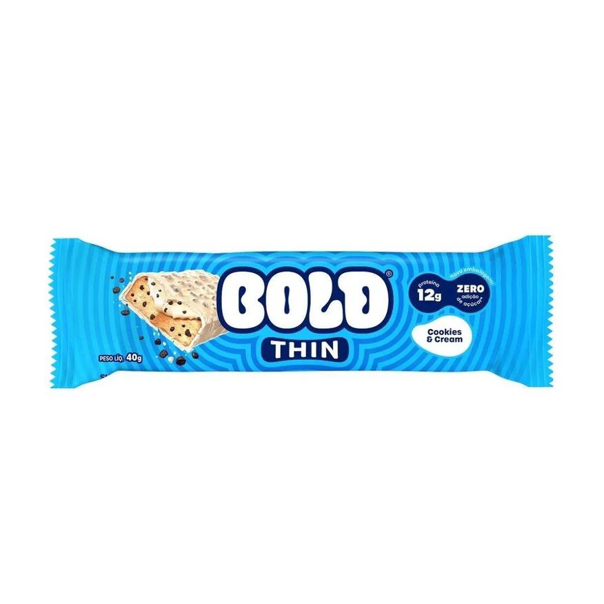 Bold Bar Thin (40g) - Sabor: Cookies E Cream.
