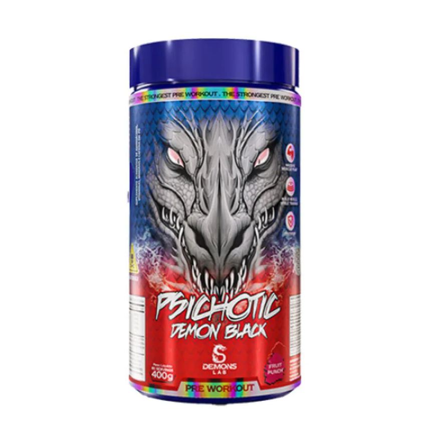 Demons Lab Pre Treino Psichotic Demon Black Fruit Punch 400g