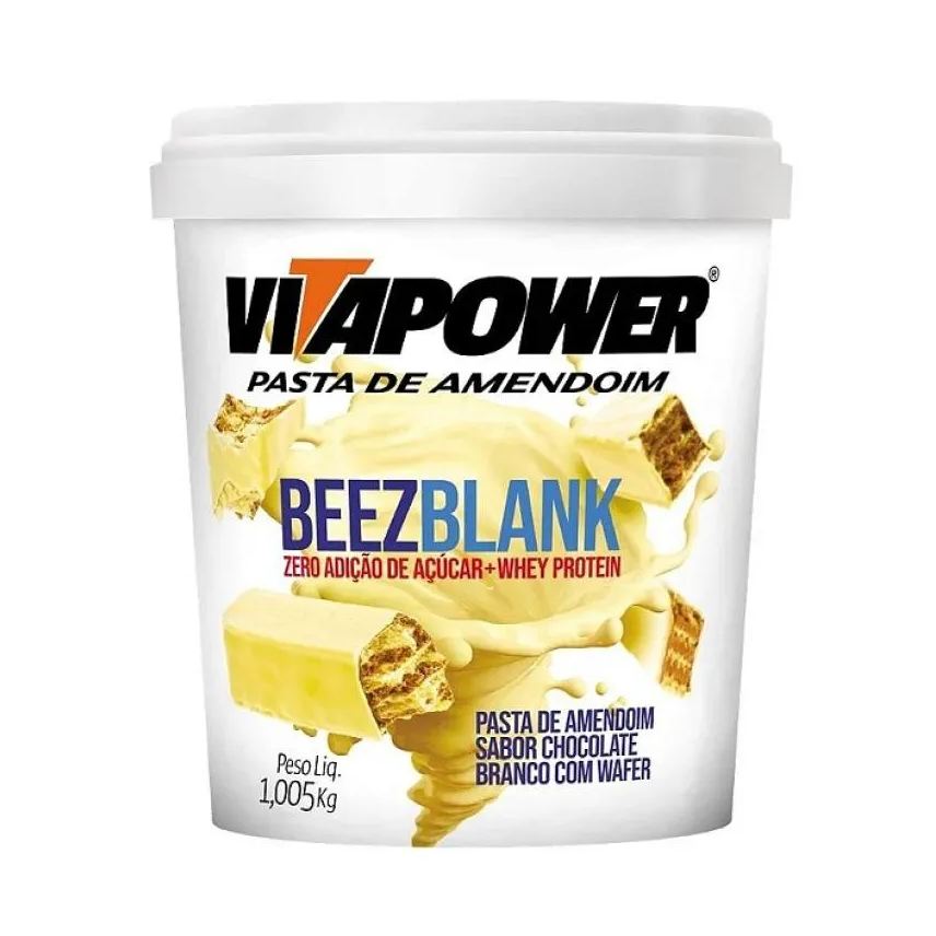 Vita Power Pasta de Amendoim Sabores Gourmet (1,005kg) - Sabor: Beez Blank