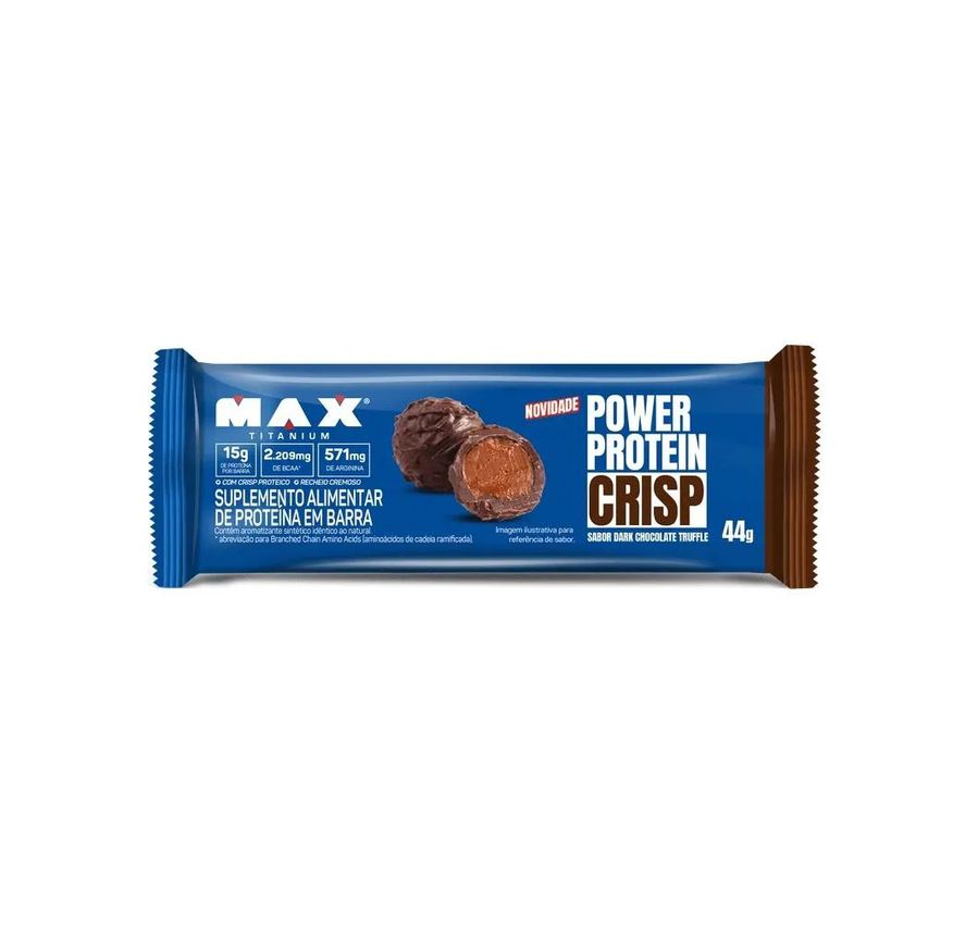 Max Titanium Power Protein Crisp Bar (44g) - Sabor: Dark Chocolate Truffle