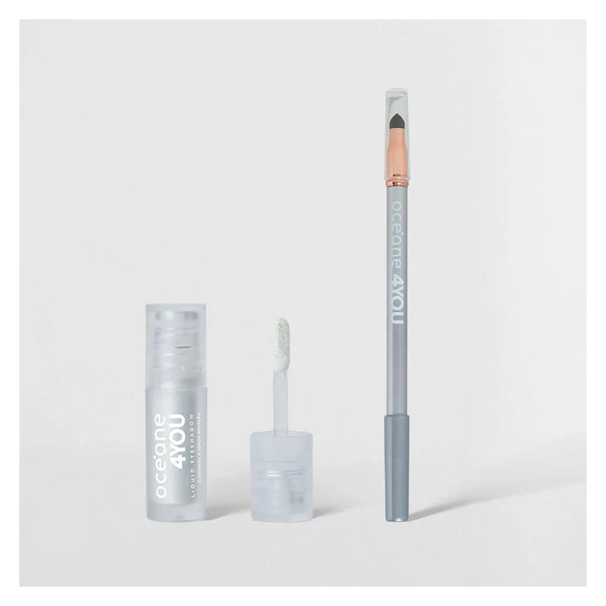 Océane KIT LáPIS PARA OLHOS PRATA + SOMBRA LIQUIDA LUST 4YOU (2 PRODUTOS)