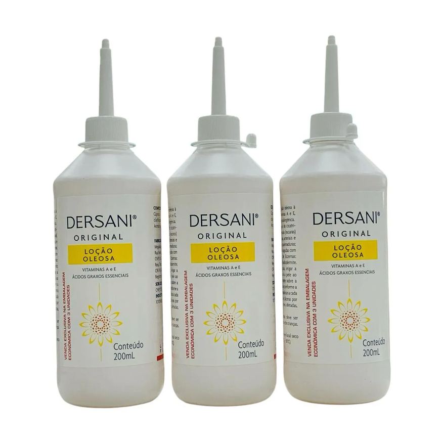 Megalabs Dersani Original Loção Oleosa Corporal Emb Econômica 3x200ml