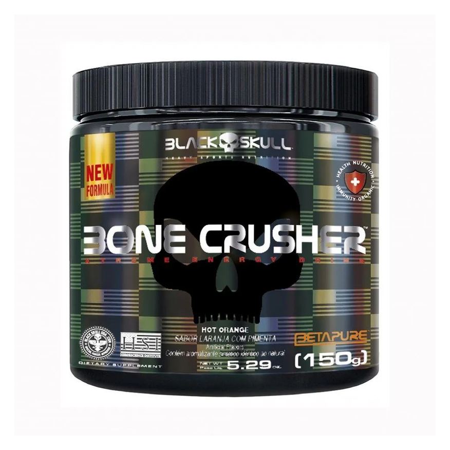 Black Skull Bone Crusher (150g) - Sabor: Laranja com Pimenta