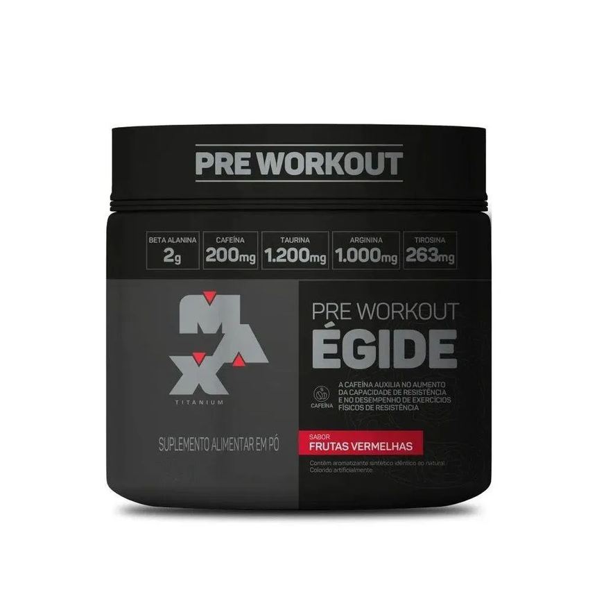 Max Titanium Égide Pre-workout (150g) - Sabor: Frutas Vermelhas