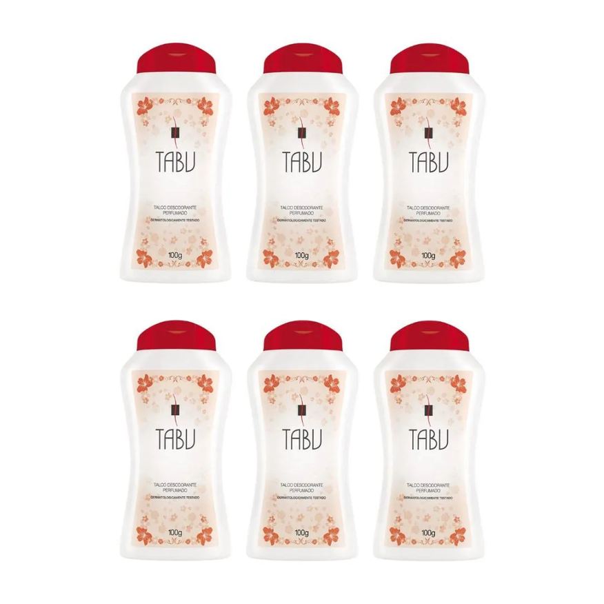 Tabu Talco 100g Tradicional - Kit C / 6un