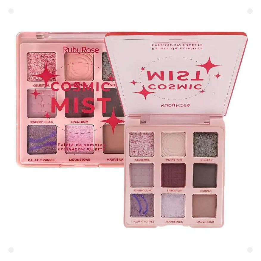 Ruby Rose Paleta de Sombras Cosmic Mist 9 Cores Hb-e2204