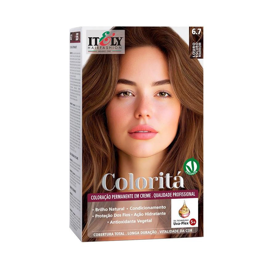 Itely Coloração em Creme Coloritá 1 Unidade - 6.7 Louro Escuro Marrom