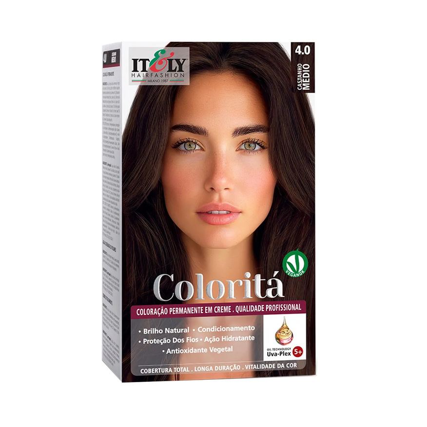 Itely Coloração em Creme Coloritá 1 Unidade - 4.0 Castanho Médio