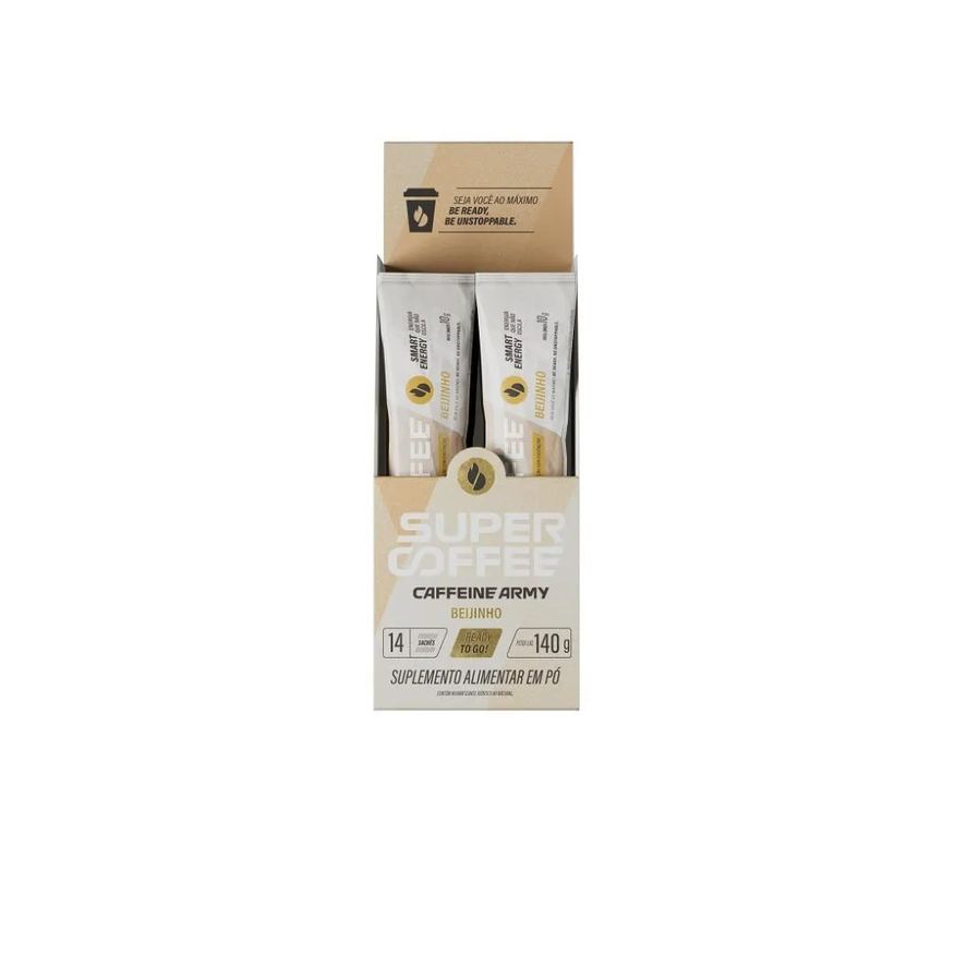 Caffeine Army Supercoffee 3.0 To Go Display (14 Sachês de 10g) - Sabor: Beijinho